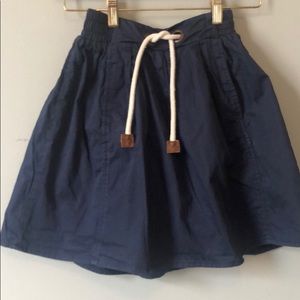 Zara summer cotton skirt with pockets & rope tie